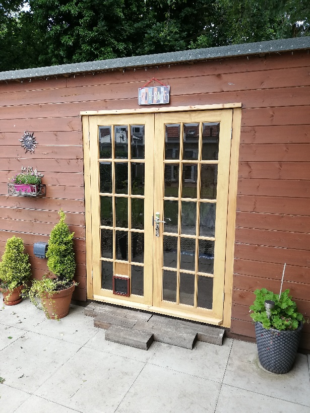 External glazed window and a frame.