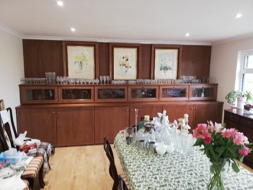 Dining room display cabinet.